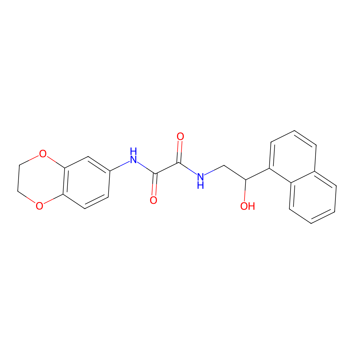 N1-(2,3-dihydrobenzo[b][1,4]dioxin-6-yl)-N2-(2-hydroxy-2-(naphthalen-1-yl)ethyl)oxalamide molecular structure, CAS 1351582-40-5