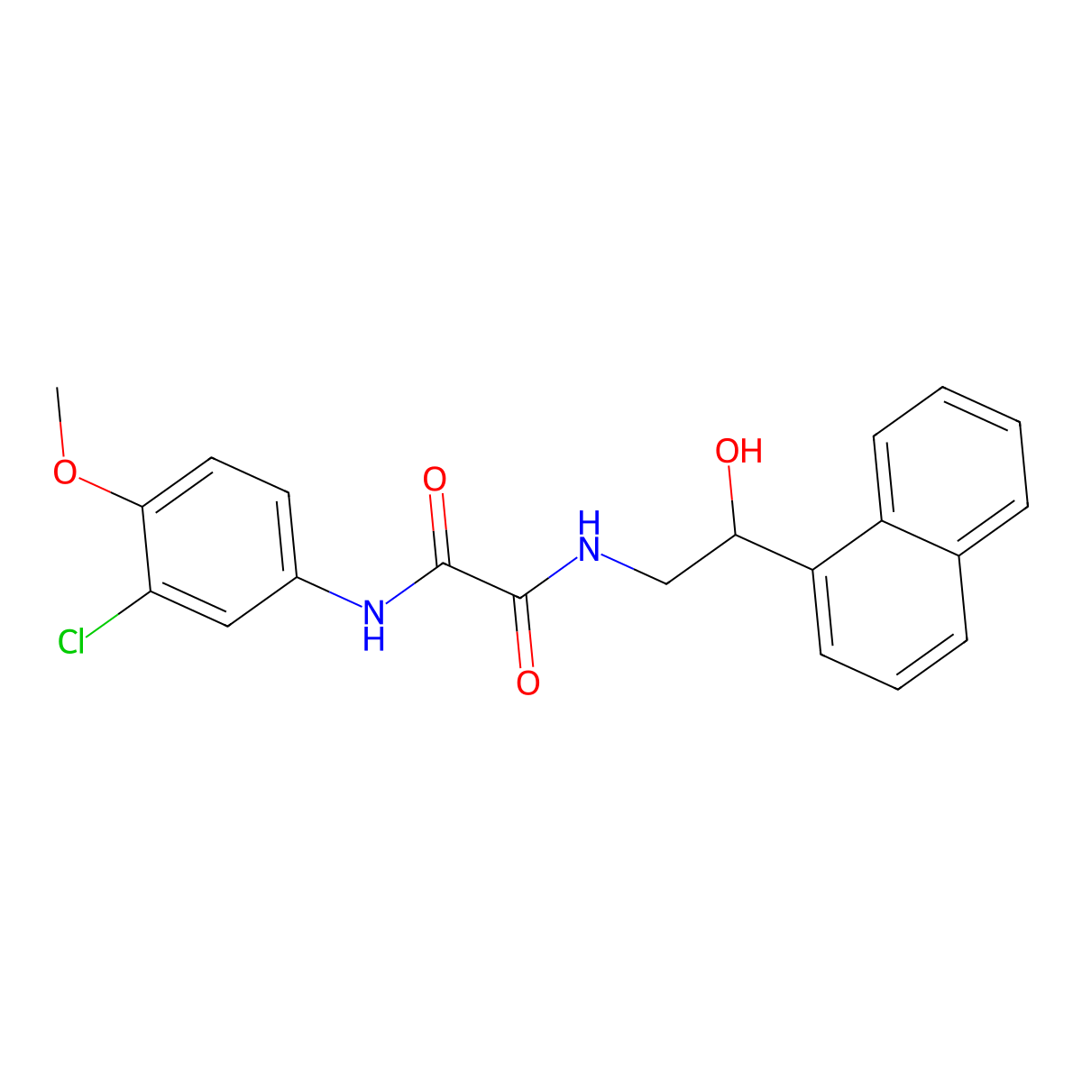 N'-(3-chloro-4-methoxyphenyl)-N-[2-hydroxy-2-(naphthalen-1-yl)ethyl]ethanediamide molecular structure, CAS 1351582-54-1