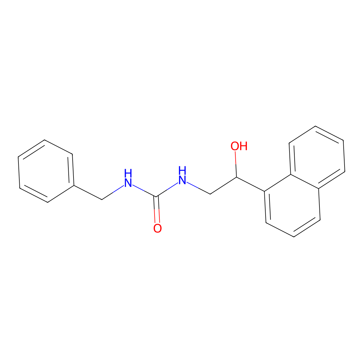 1-Benzyl-3-(2-hydroxy-2-(naphthalen-1-yl)ethyl)urea molecular structure, CAS 1351582-64-3