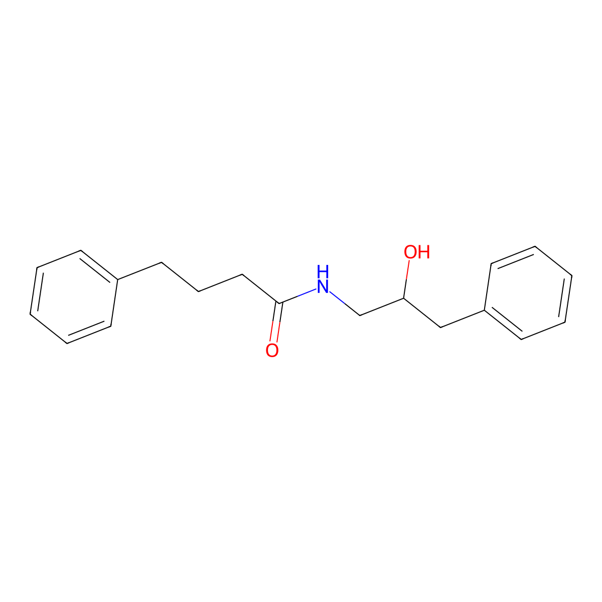 N-(2-hydroxy-3-phenylpropyl)-4-phenylbutanamide molecular structure, CAS 1351582-69-8