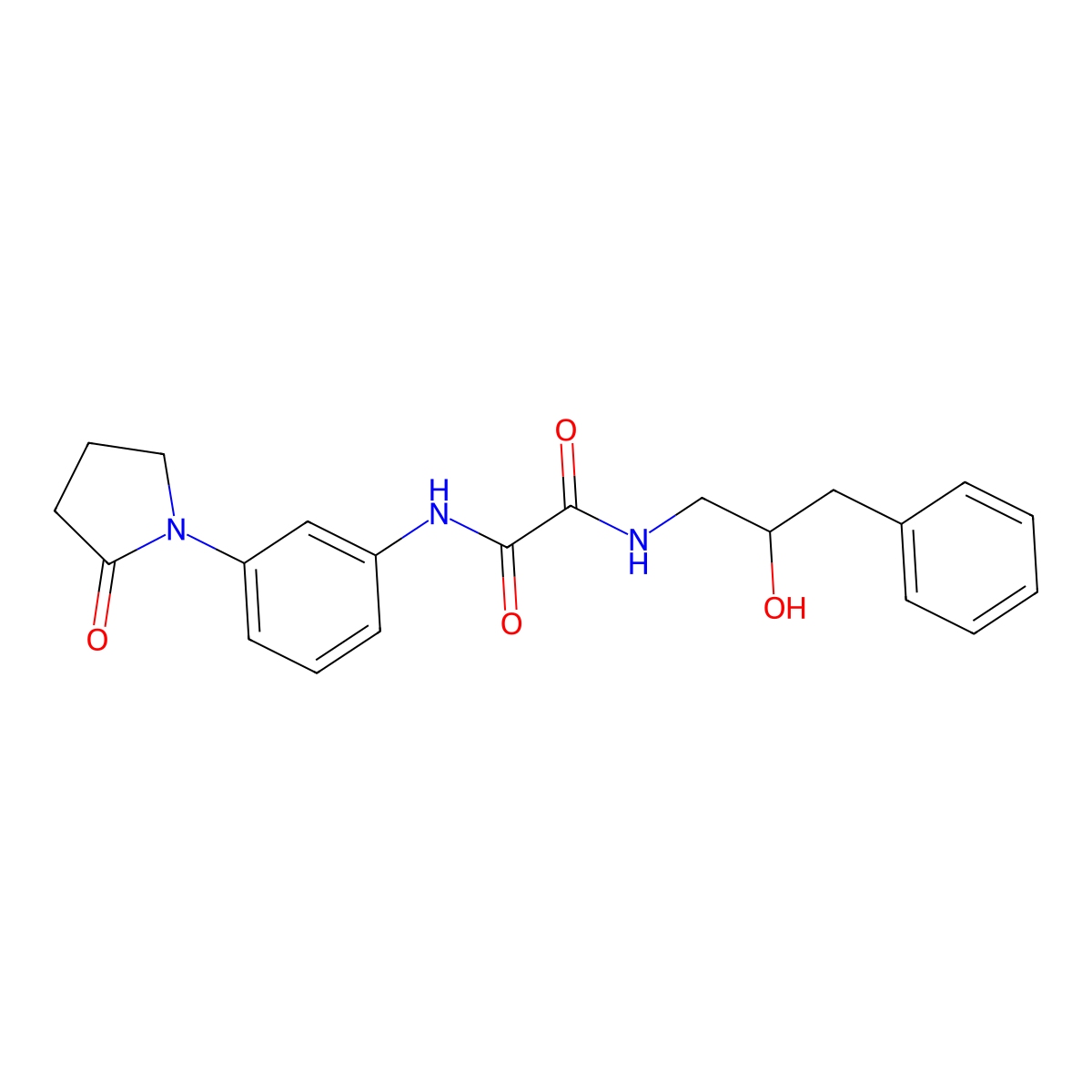 N1-(2-hydroxy-3-phenylpropyl)-N2-(3-(2-oxopyrrolidin-1-yl)phenyl)oxalamide molecular structure, CAS 1351582-78-9