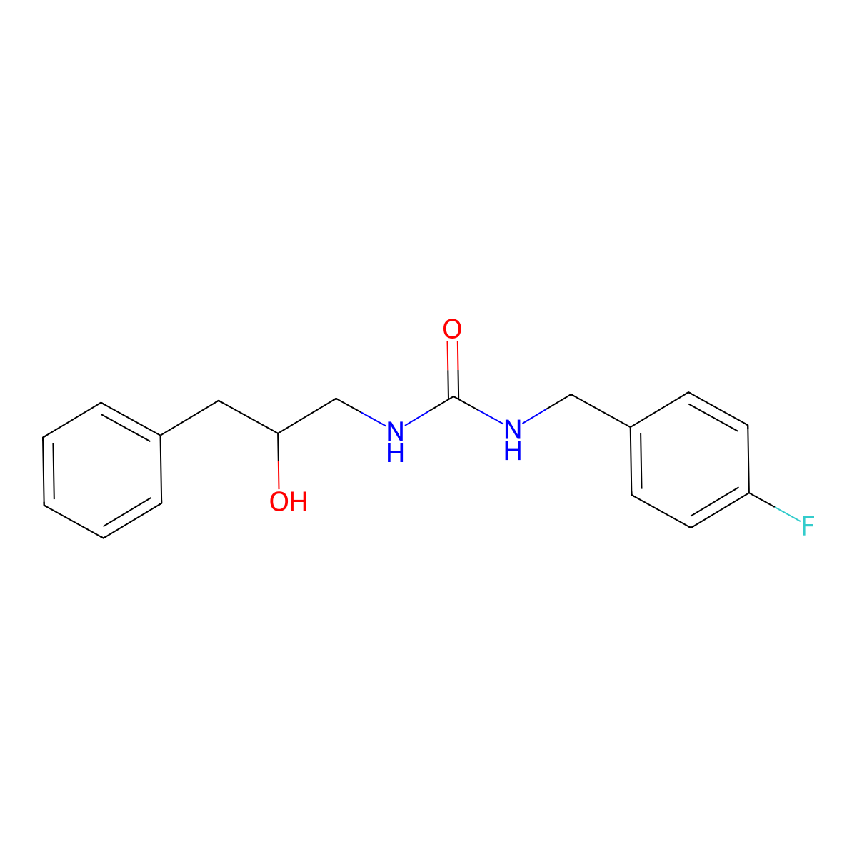 1-(4-Fluorobenzyl)-3-(2-hydroxy-3-phenylpropyl)urea molecular structure, CAS 1351584-56-9