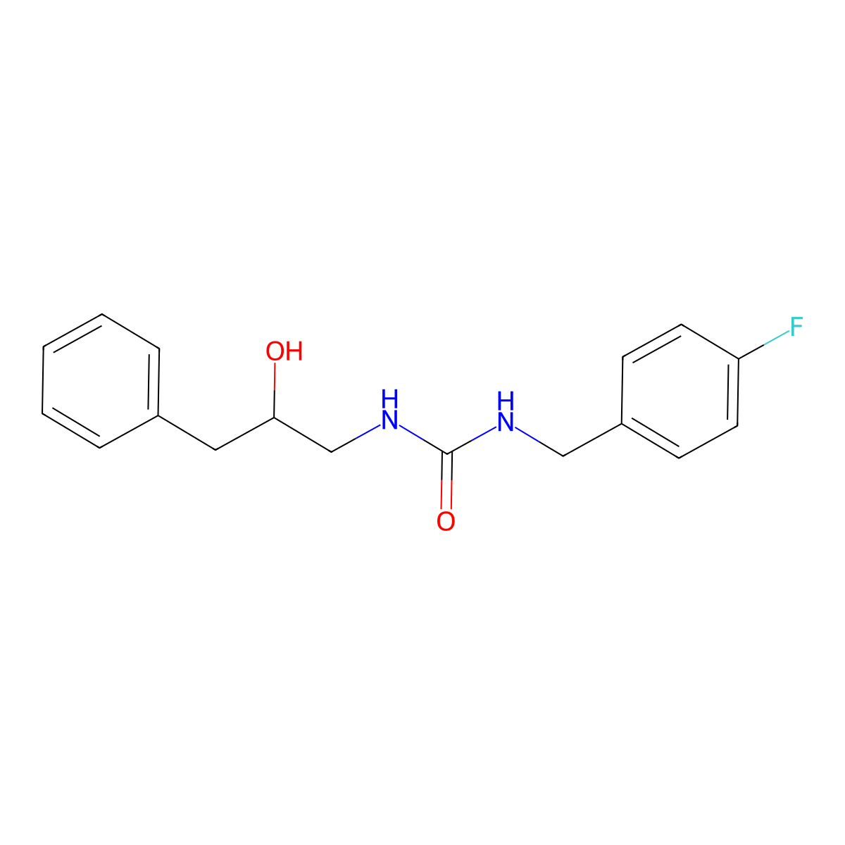 1-(4-Fluorobenzyl)-3-(2-hydroxy-3-phenylpropyl)urea molecular structure, CAS 1351584-56-9