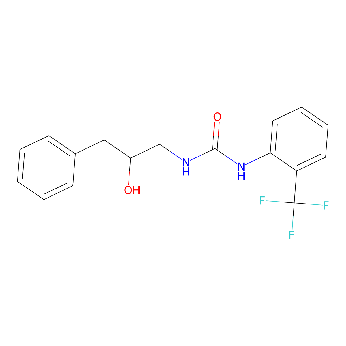 1-(2-Hydroxy-3-phenylpropyl)-3-[2-(trifluoromethyl)phenyl]urea molecular structure, CAS 1351584-68-3