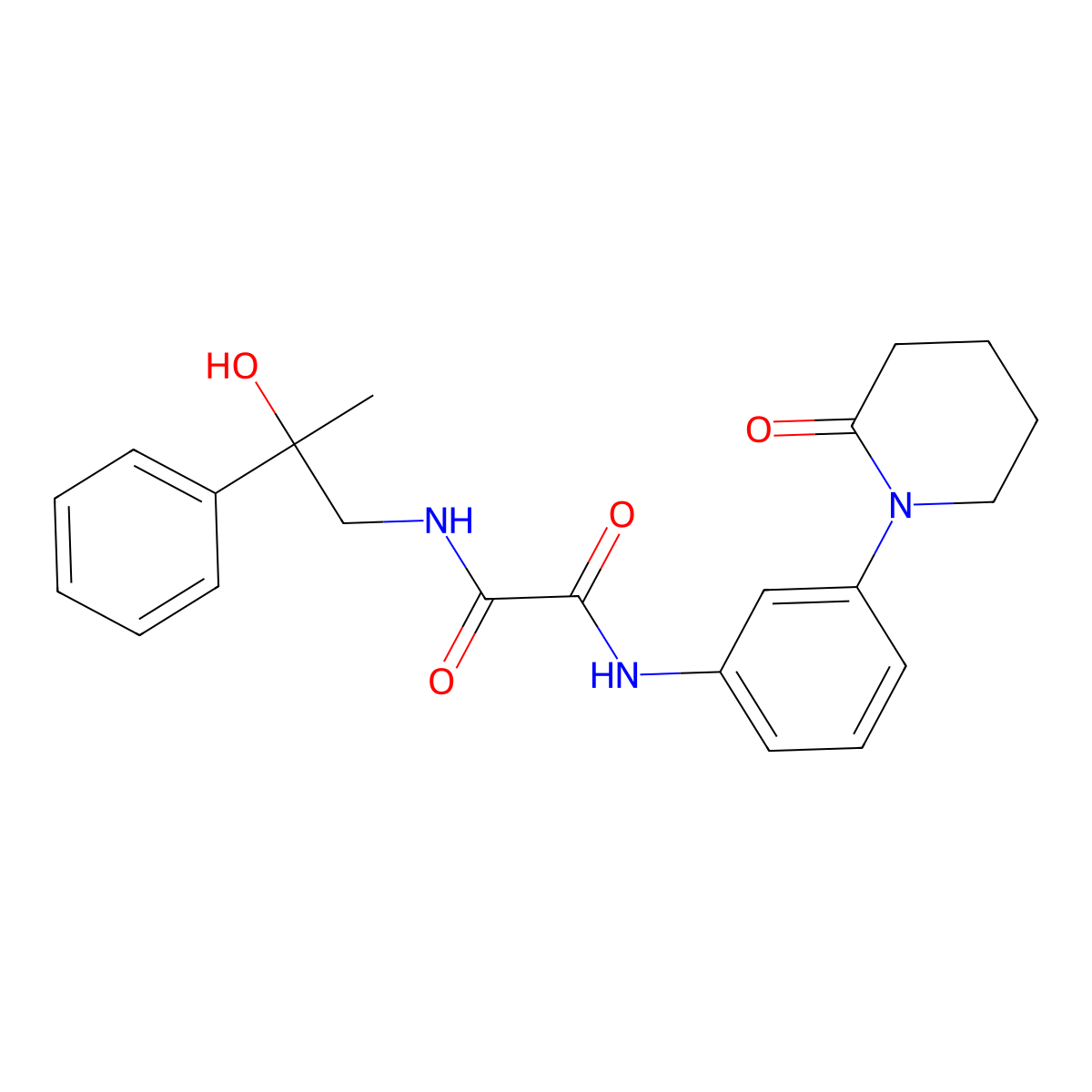 N1-(2-hydroxy-2-phenylpropyl)-N2-(3-(2-oxopiperidin-1-yl)phenyl)oxalamide molecular structure, CAS 1351584-76-3