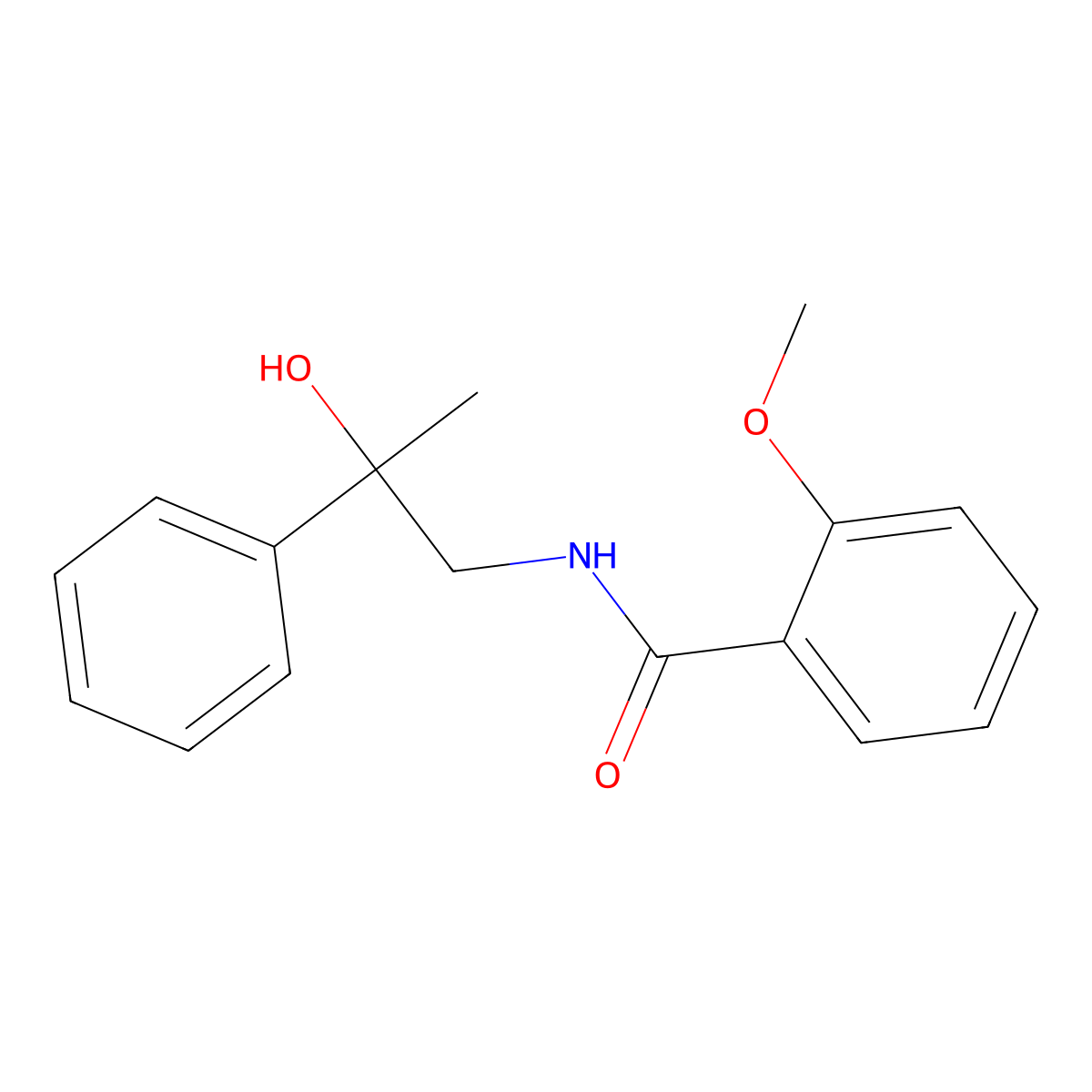 N-(2-hydroxy-2-phenylpropyl)-2-methoxybenzamide molecular structure, CAS 1351584-84-3