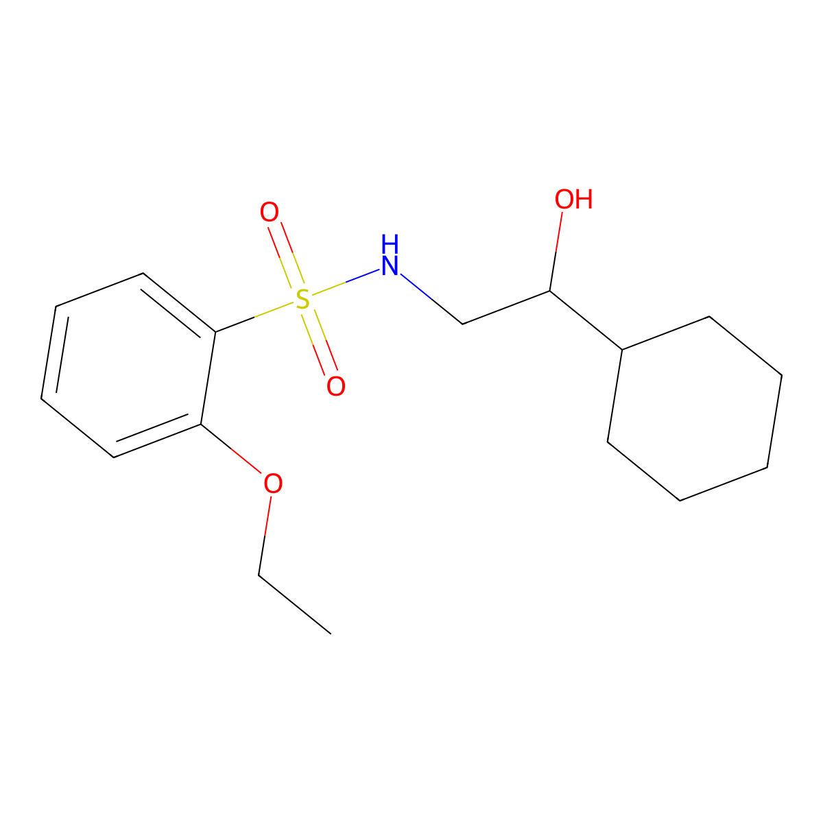 N-(2-cyclohexyl-2-hydroxyethyl)-2-ethoxybenzenesulfonamide molecular structure, CAS 1351584-87-6