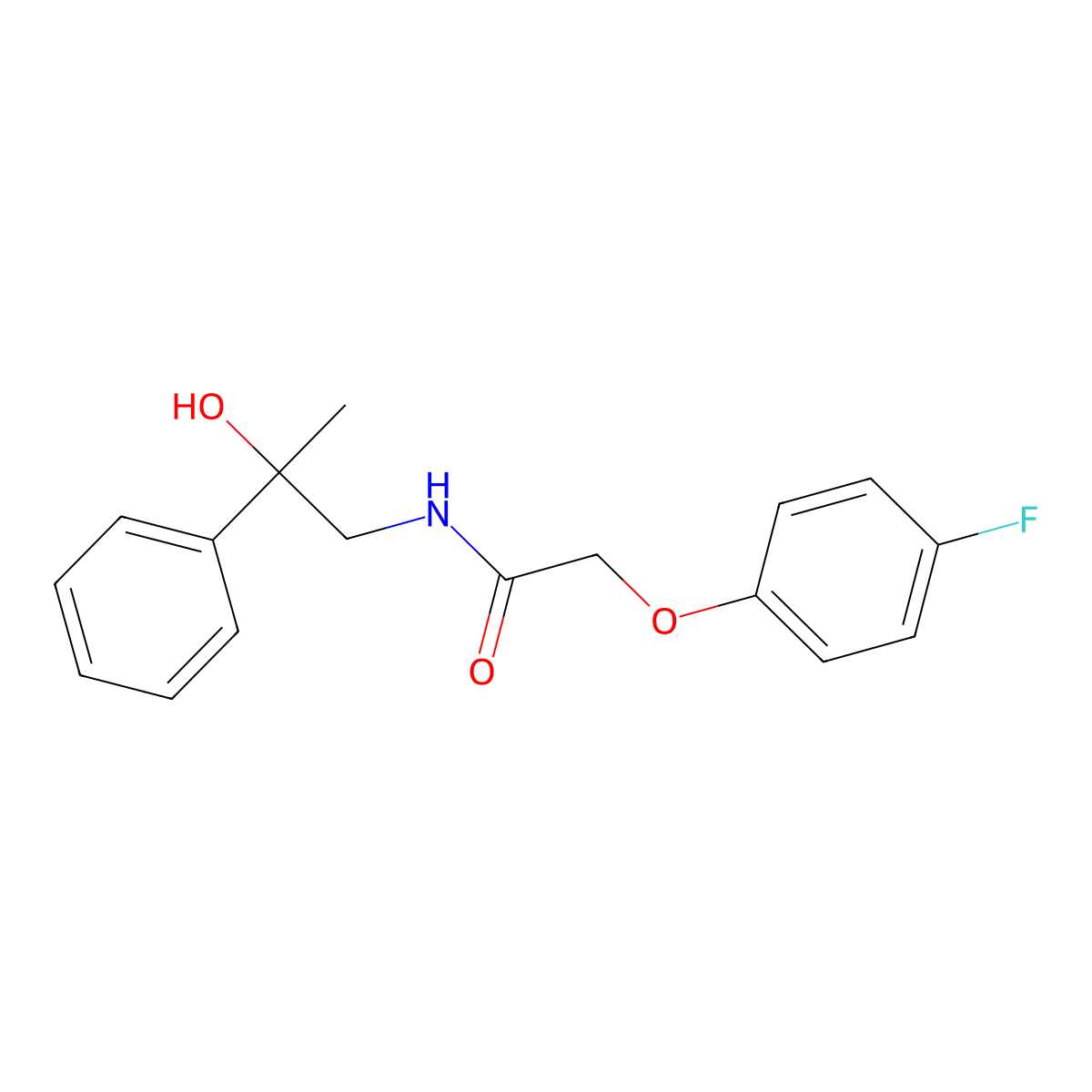 2-(4-fluorophenoxy)-N-(2-hydroxy-2-phenylpropyl)acetamide molecular structure, CAS 1351584-94-5