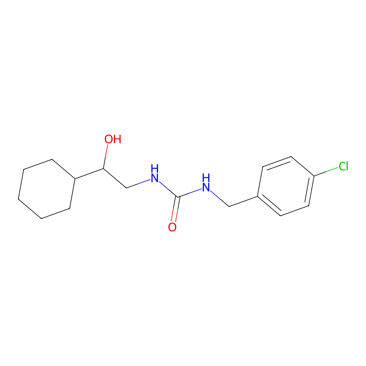 1-(4-Chlorobenzyl)-3-(2-cyclohexyl-2-hydroxyethyl)urea molecular structure, CAS 1351585-02-8