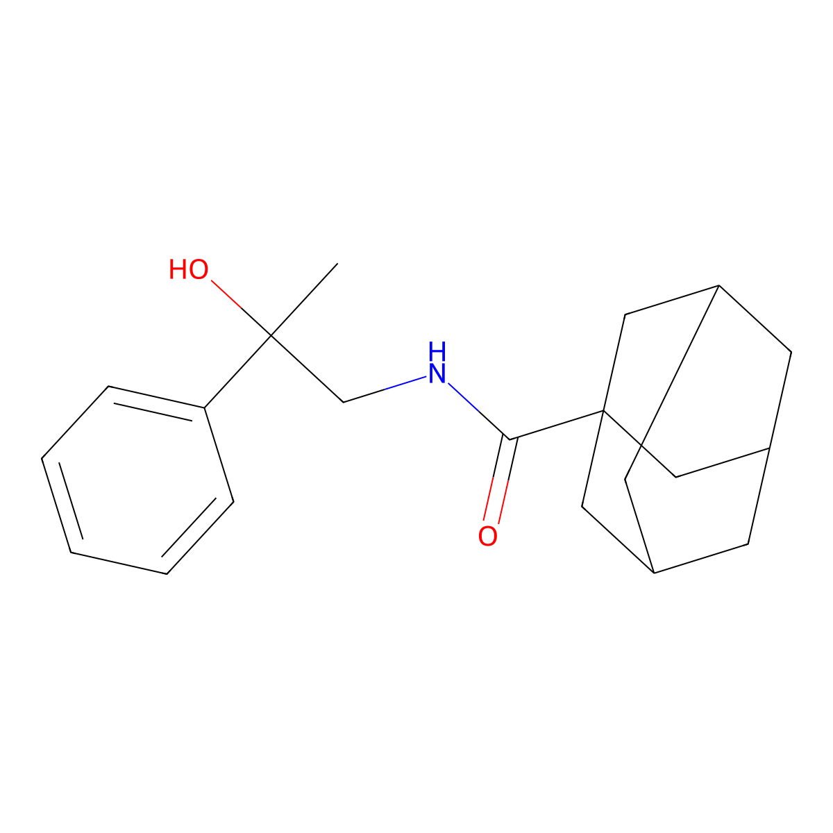 N-(2-hydroxy-2-phenylpropyl)adamantane-1-carboxamide molecular structure, CAS 1351585-08-4