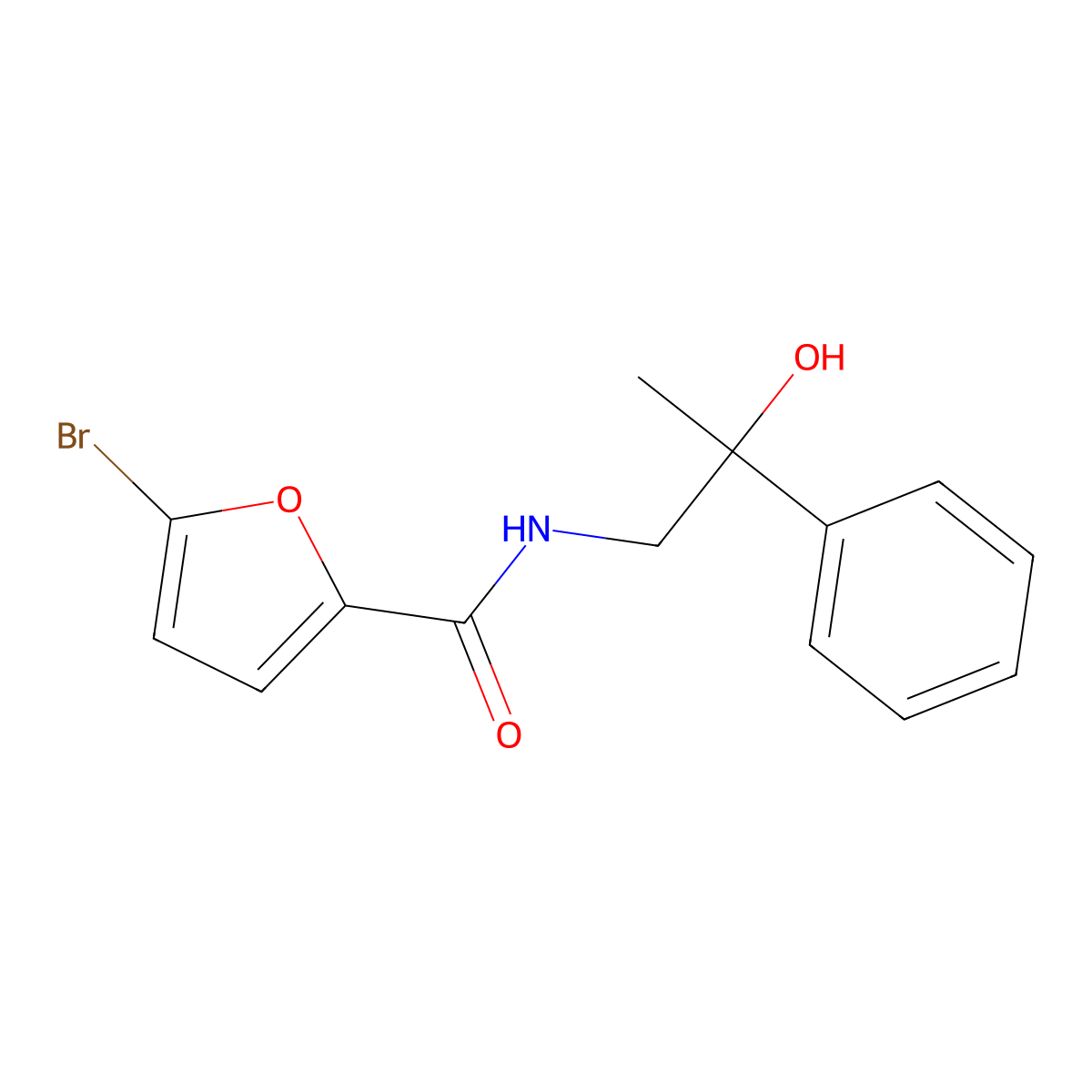 5-bromo-N-(2-hydroxy-2-phenylpropyl)furan-2-carboxamide molecular structure, CAS 1351585-17-5