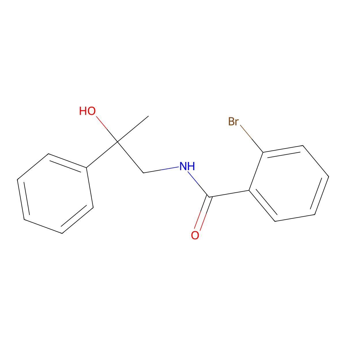 2-bromo-N-(2-hydroxy-2-phenylpropyl)benzamide molecular structure, CAS 1351585-26-6