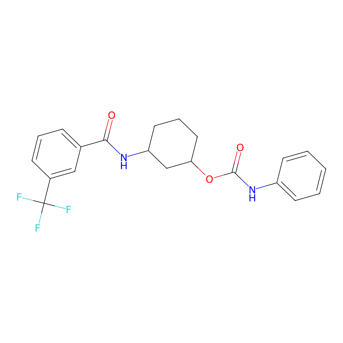 3-(3-(Trifluoromethyl)benzamido)cyclohexyl phenylcarbamate molecular structure, CAS 1351585-29-9