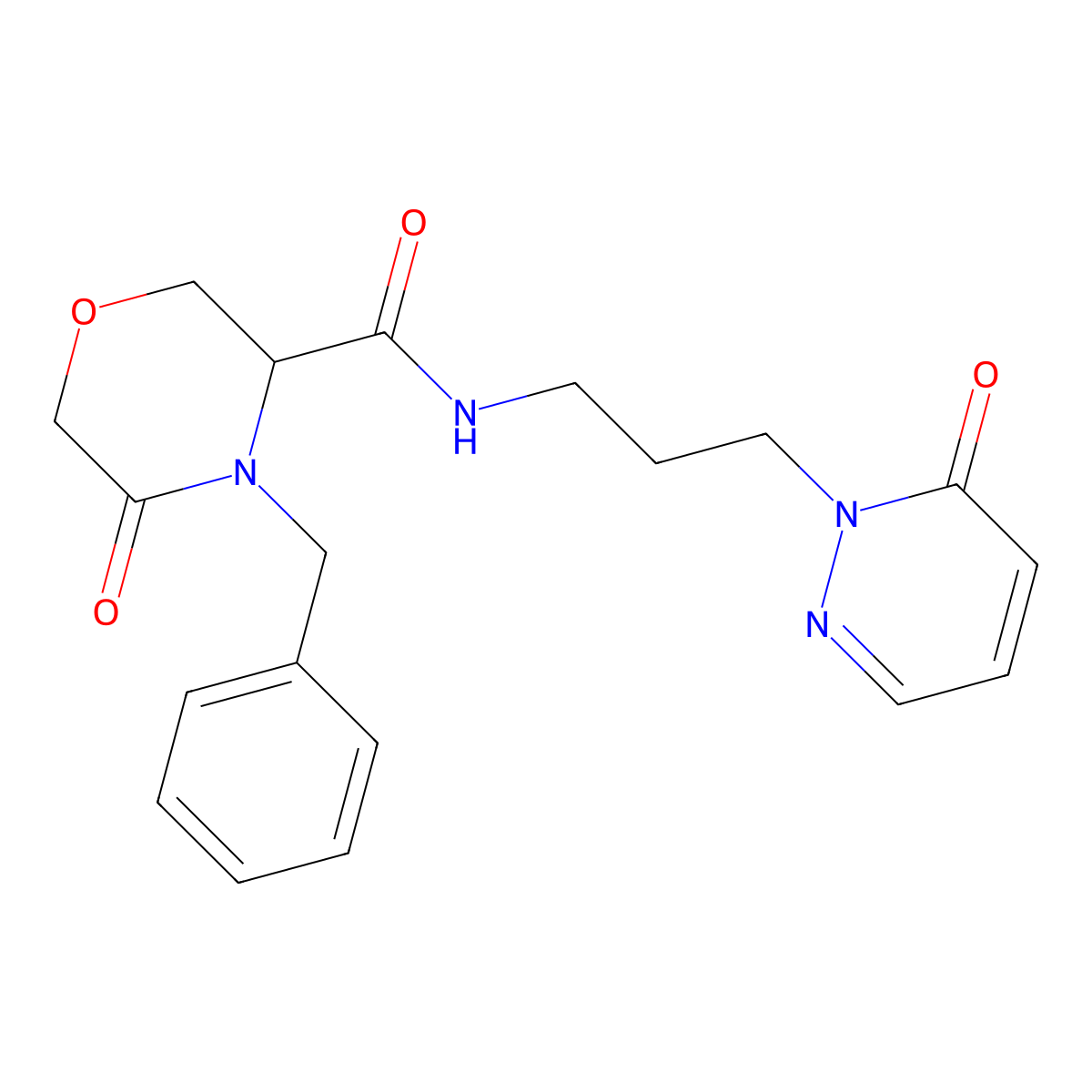 4-benzyl-5-oxo-N-(3-(6-oxopyridazin-1(6H)-yl)propyl)morpholine-3-carboxamide molecular structure, CAS 1351585-32-4