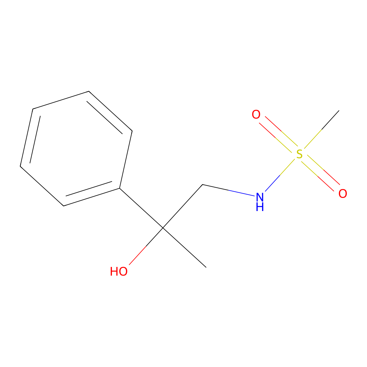 N-(2-hydroxy-2-phenylpropyl)methanesulfonamide molecular structure, CAS 1351585-33-5