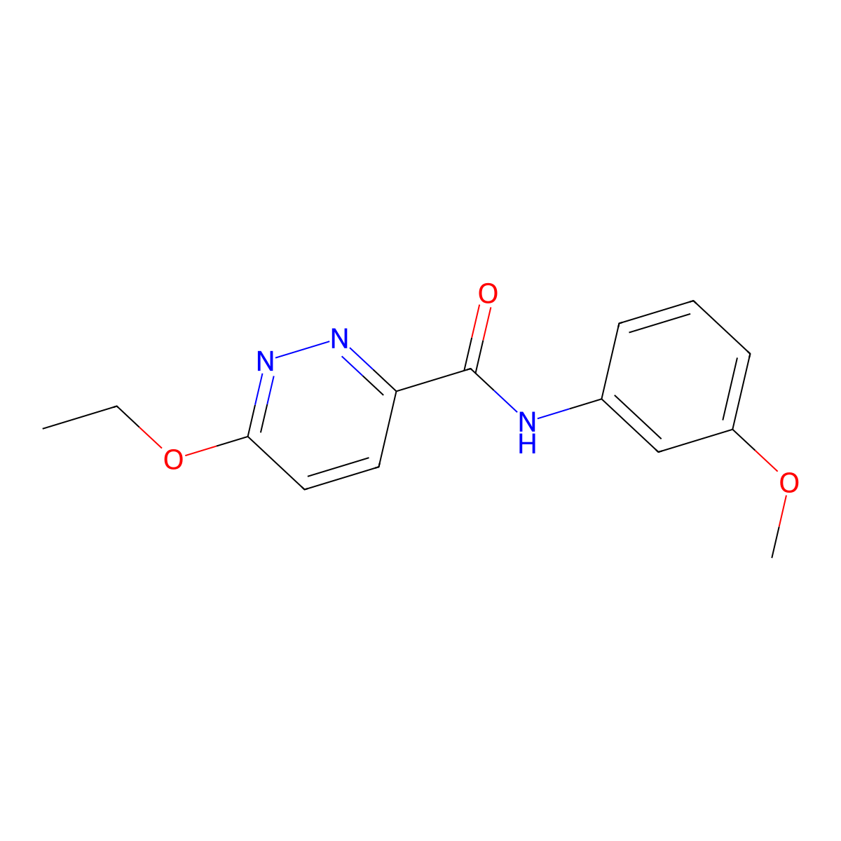 6-ethoxy-N-(3-methoxyphenyl)pyridazine-3-carboxamide molecular structure, CAS 1351585-34-6