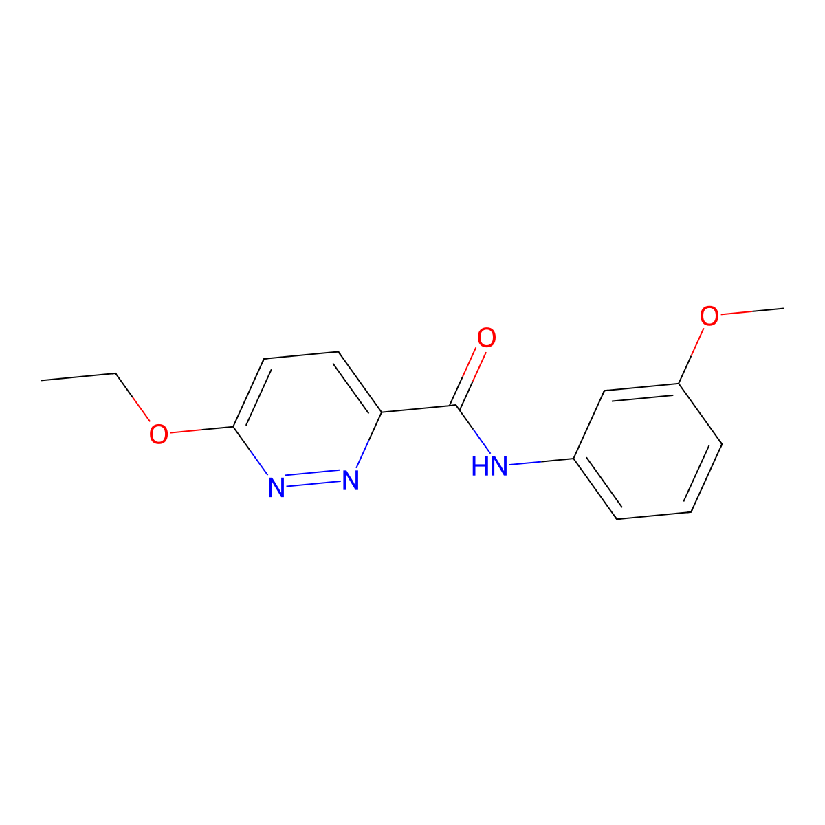 6-ethoxy-N-(3-methoxyphenyl)pyridazine-3-carboxamide molecular structure, CAS 1351585-34-6