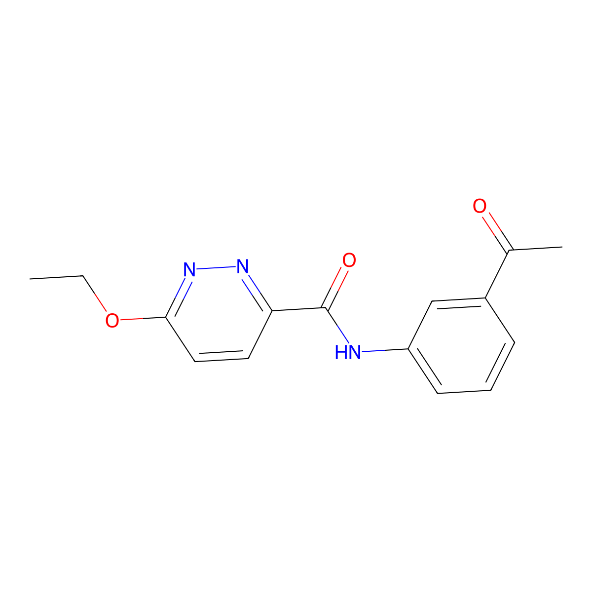 N-(3-acetylphenyl)-6-ethoxypyridazine-3-carboxamide molecular structure, CAS 1351585-42-6