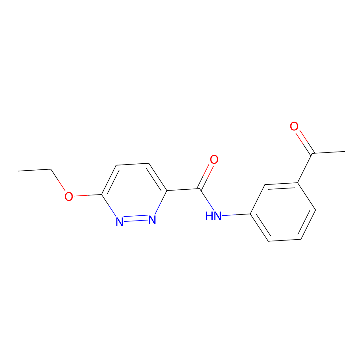 N-(3-acetylphenyl)-6-ethoxypyridazine-3-carboxamide molecular structure, CAS 1351585-42-6
