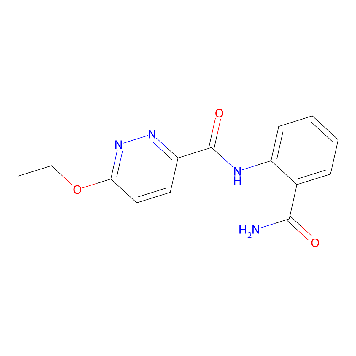 N-(2-carbamoylphenyl)-6-ethoxypyridazine-3-carboxamide molecular structure, CAS 1351585-48-2