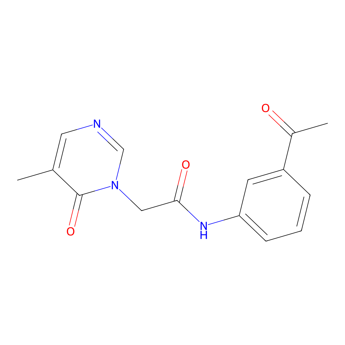 N-(3-acetylphenyl)-2-(5-methyl-6-oxopyrimidin-1(6H)-yl)acetamide molecular structure, CAS 1351585-51-7