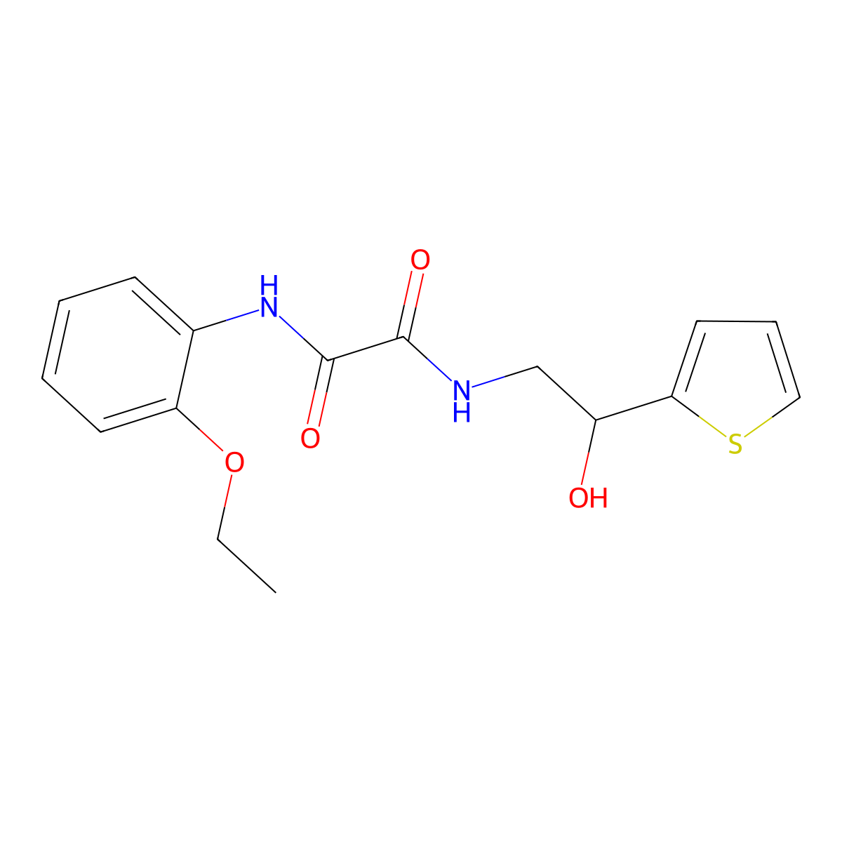 N1-(2-ethoxyphenyl)-N2-(2-hydroxy-2-(thiophen-2-yl)ethyl)oxalamide molecular structure, CAS 1351586-18-9
