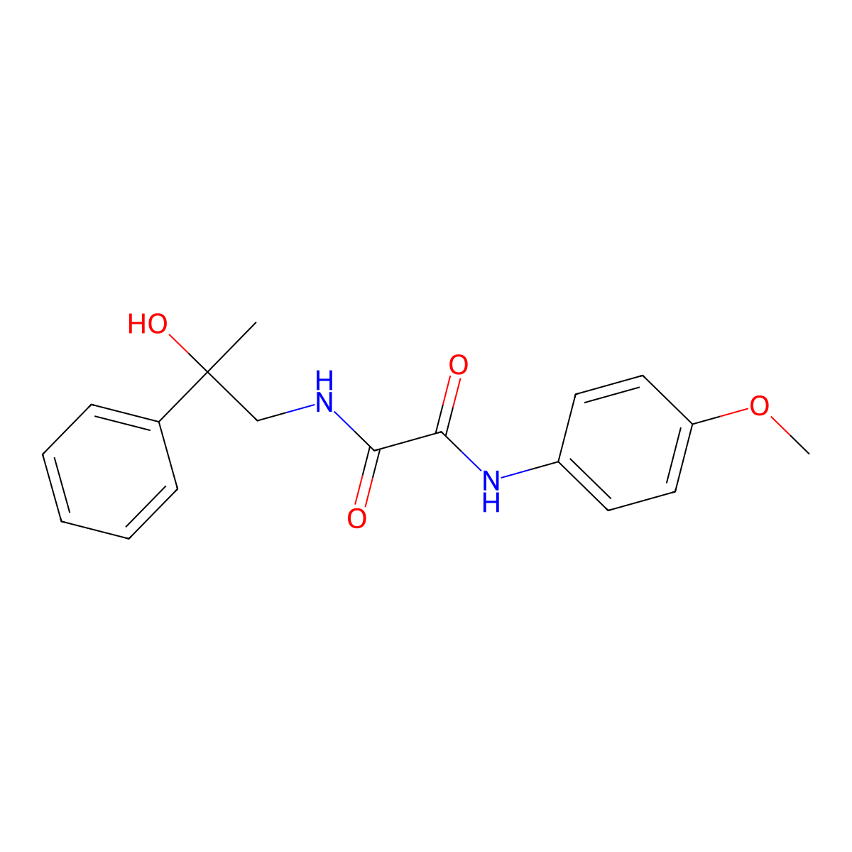 N1-(2-hydroxy-2-phenylpropyl)-N2-(4-methoxyphenyl)oxalamide molecular structure, CAS 1351586-26-9