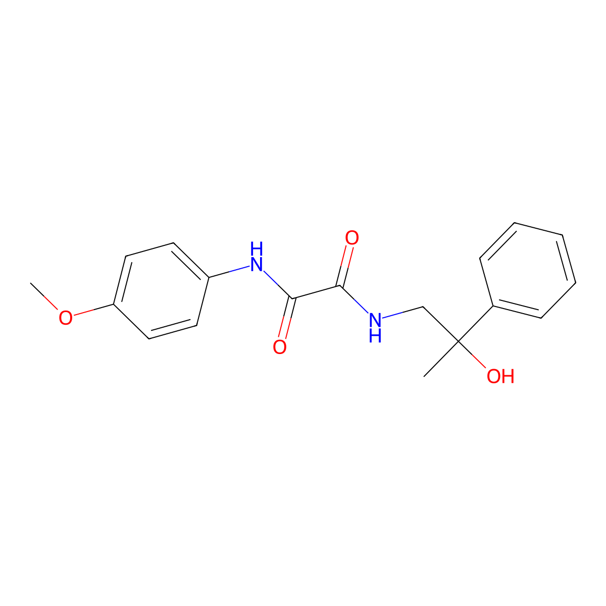 N1-(2-hydroxy-2-phenylpropyl)-N2-(4-methoxyphenyl)oxalamide molecular structure, CAS 1351586-26-9