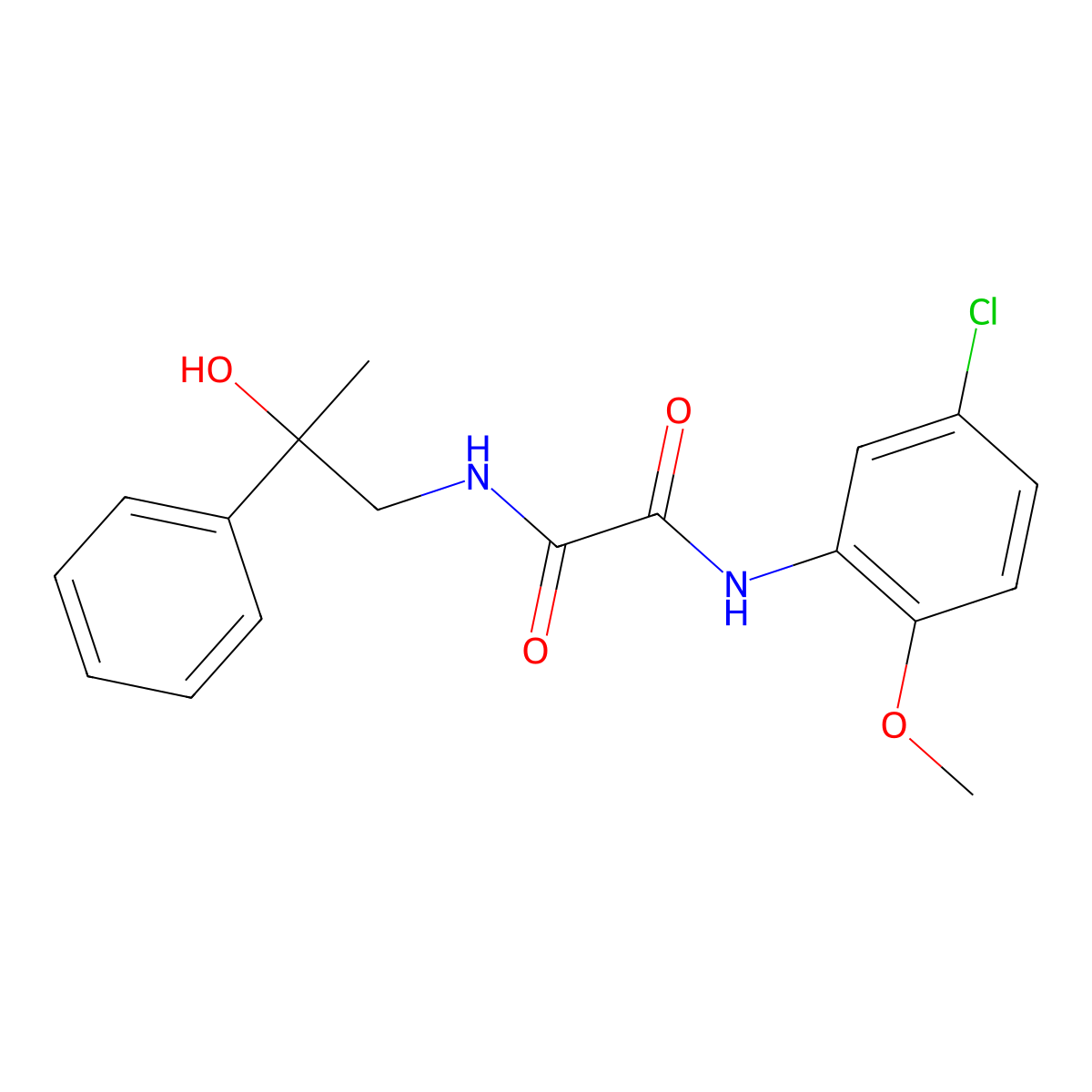N1-(5-chloro-2-methoxyphenyl)-N2-(2-hydroxy-2-phenylpropyl)oxalamide molecular structure, CAS 1351586-41-8