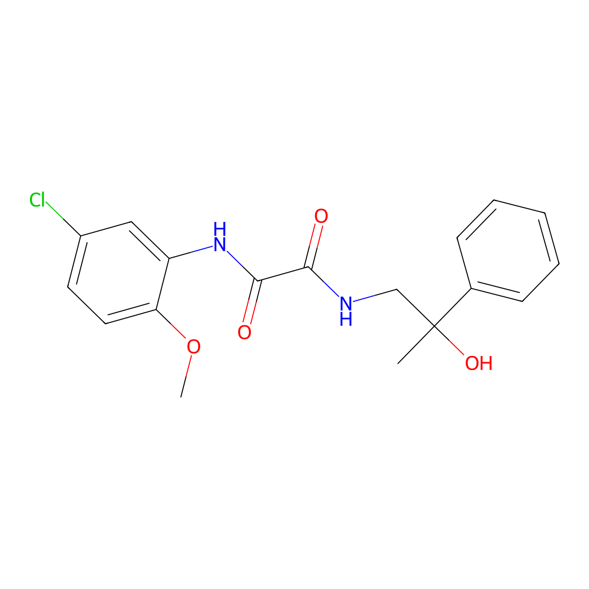 N1-(5-chloro-2-methoxyphenyl)-N2-(2-hydroxy-2-phenylpropyl)oxalamide molecular structure, CAS 1351586-41-8