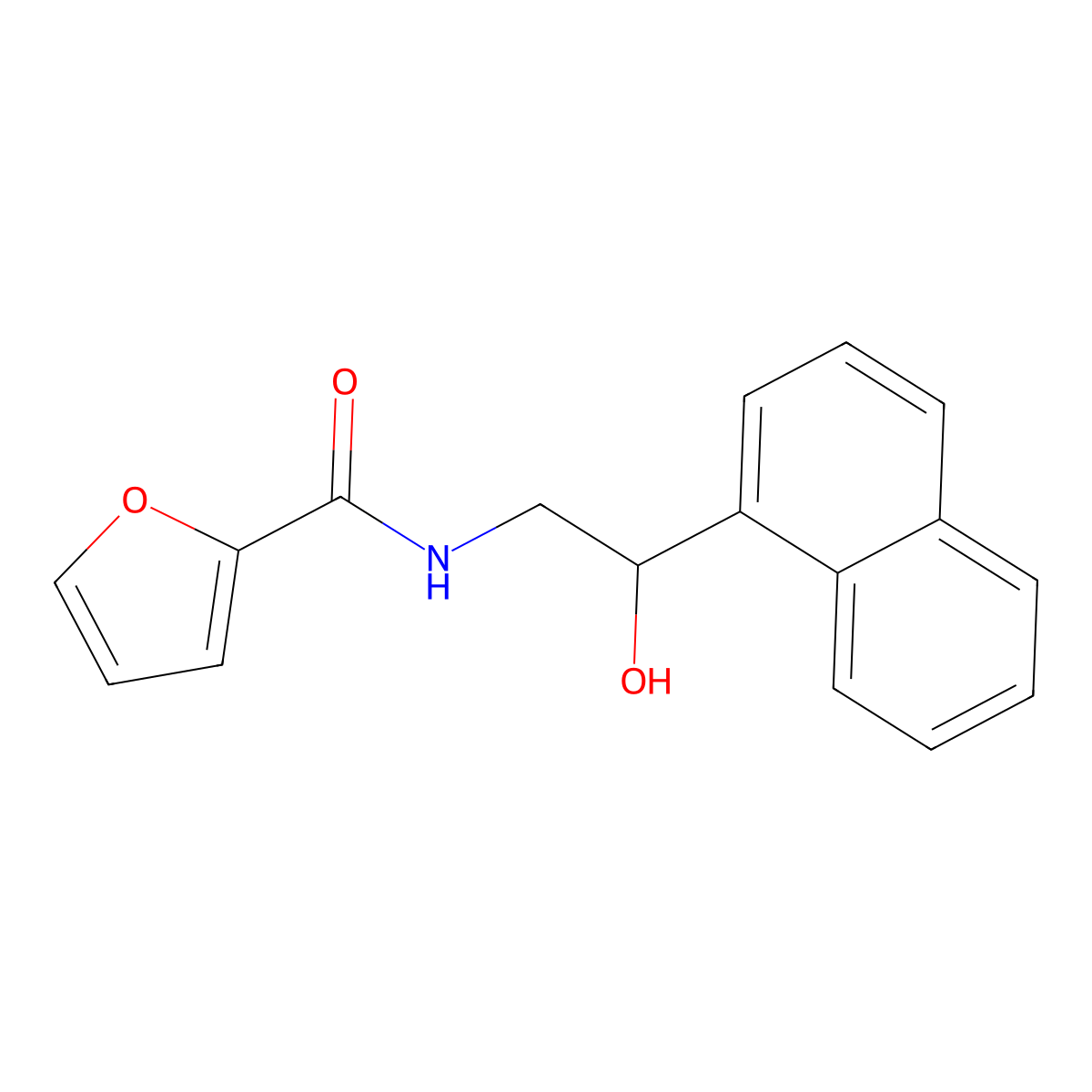 N-(2-hydroxy-2-(naphthalen-1-yl)ethyl)furan-2-carboxamide molecular structure, CAS 1351586-45-2