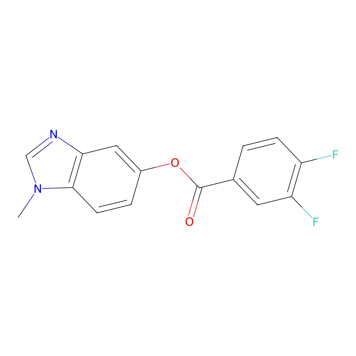1-methyl-1H-benzo[d]imidazol-5-yl 3,4-difluorobenzoate molecular structure, CAS 1351586-56-5