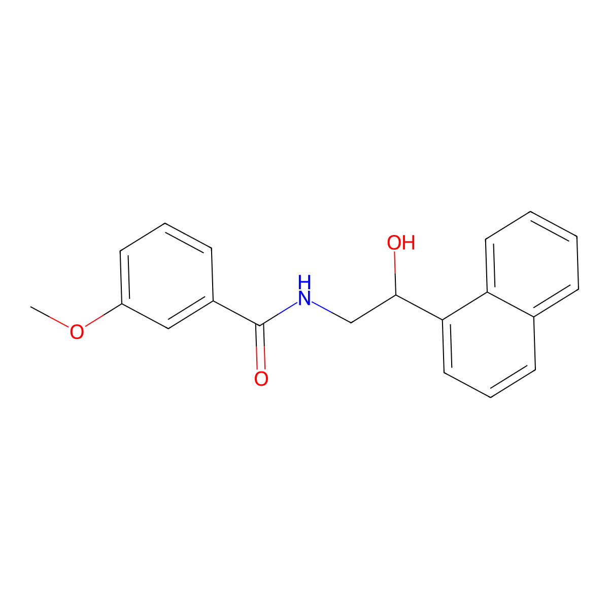 N-(2-hydroxy-2-(naphthalen-1-yl)ethyl)-3-methoxybenzamide molecular structure, CAS 1351586-61-2