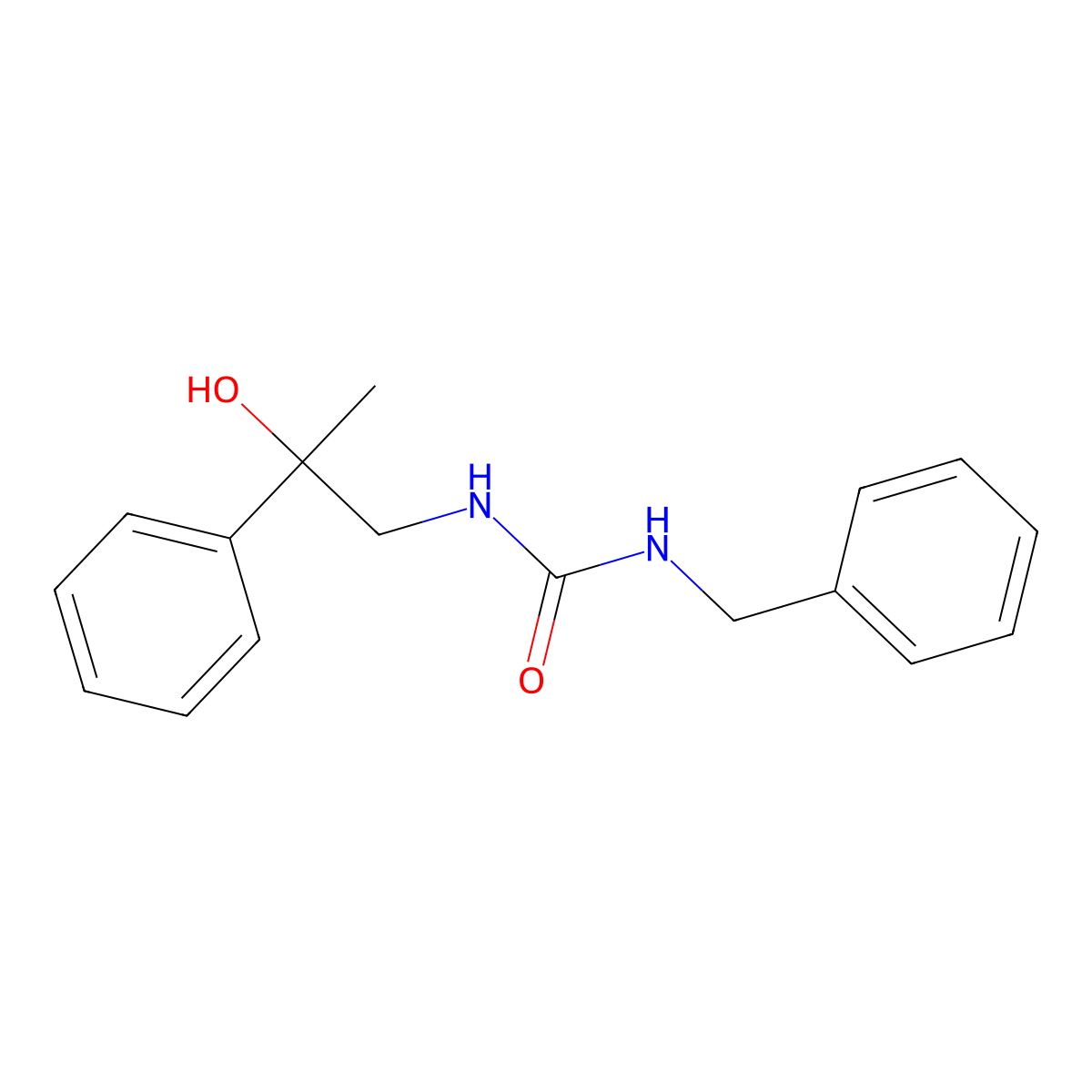 1-Benzyl-3-(2-hydroxy-2-phenylpropyl)urea molecular structure, CAS 1351586-64-5