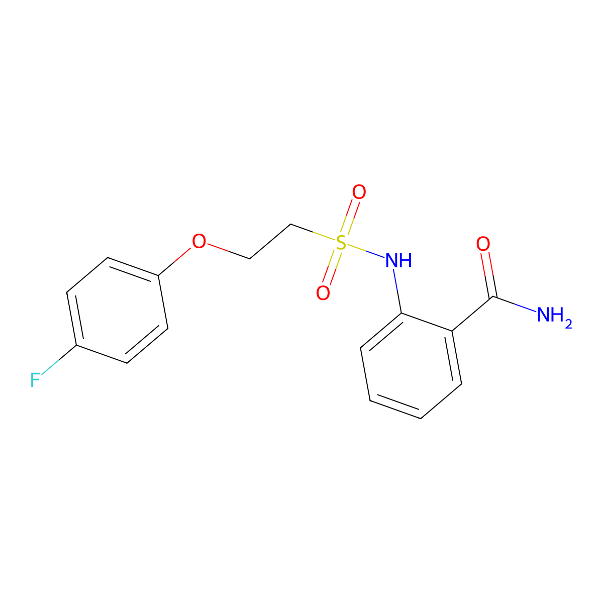2-[2-(4-Fluorophenoxy)ethanesulfonamido]benzamide molecular structure, CAS 1351586-94-1