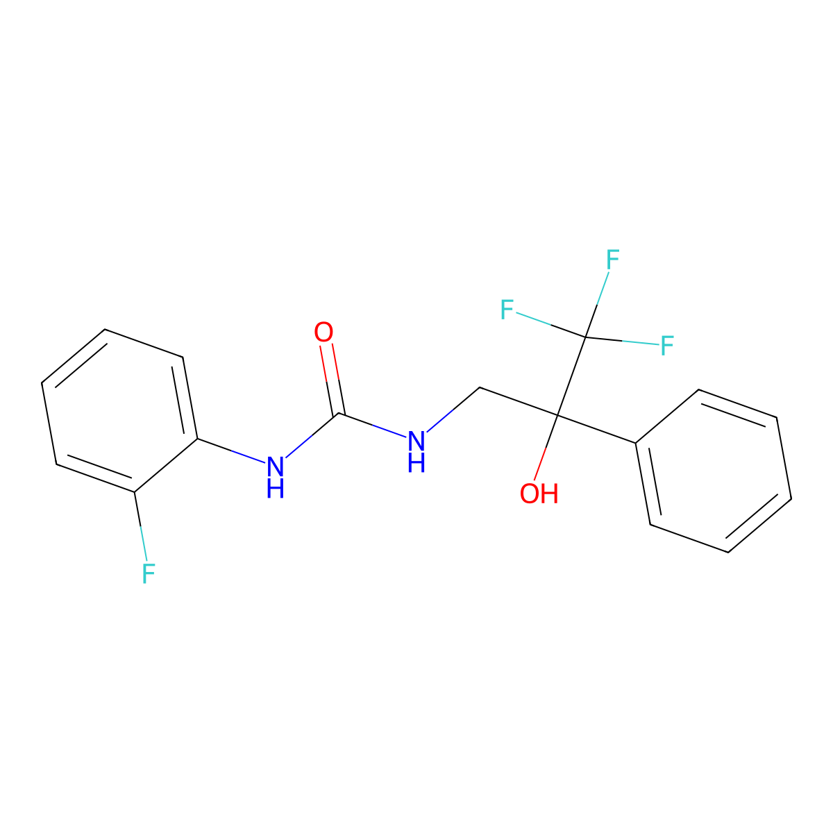 1-(2-Fluorophenyl)-3-(3,3,3-trifluoro-2-hydroxy-2-phenylpropyl)urea molecular structure, CAS 1351587-09-1