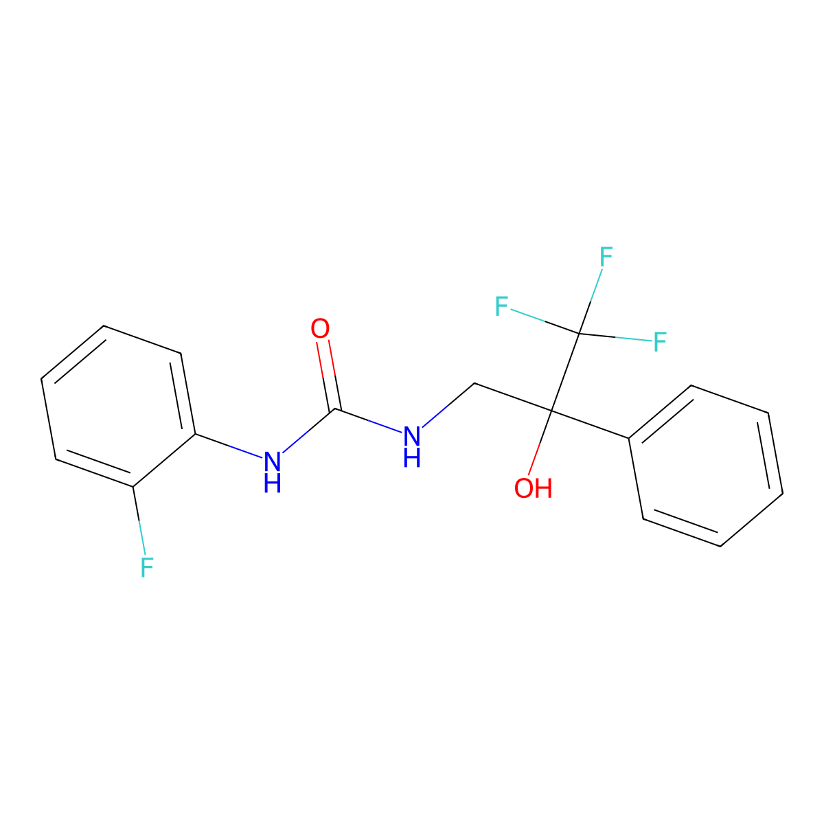 1-(2-Fluorophenyl)-3-(3,3,3-trifluoro-2-hydroxy-2-phenylpropyl)urea molecular structure, CAS 1351587-09-1