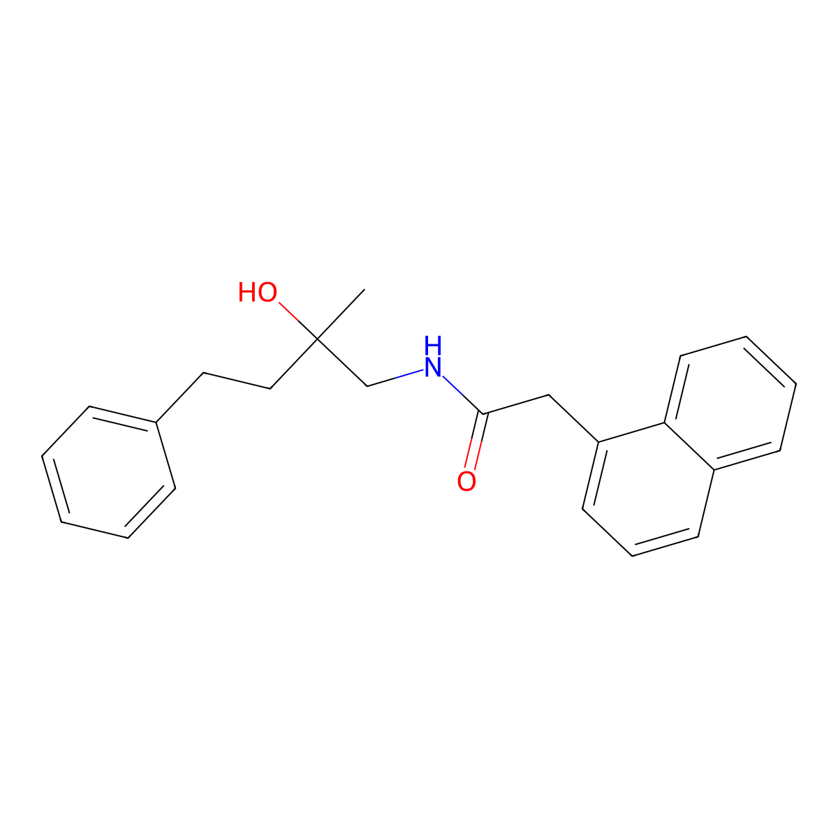 N-(2-hydroxy-2-methyl-4-phenylbutyl)-2-(naphthalen-1-yl)acetamide molecular structure, CAS 1351587-19-3