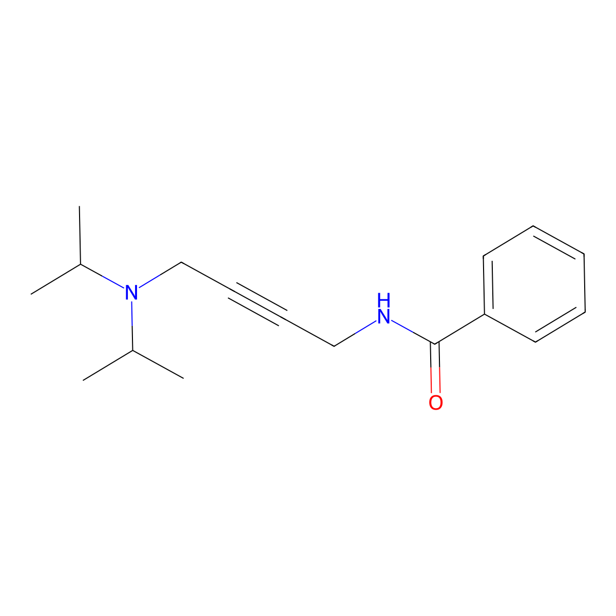 N-(4-(diisopropylamino)but-2-yn-1-yl)benzamide molecular structure, CAS 1351587-33-1