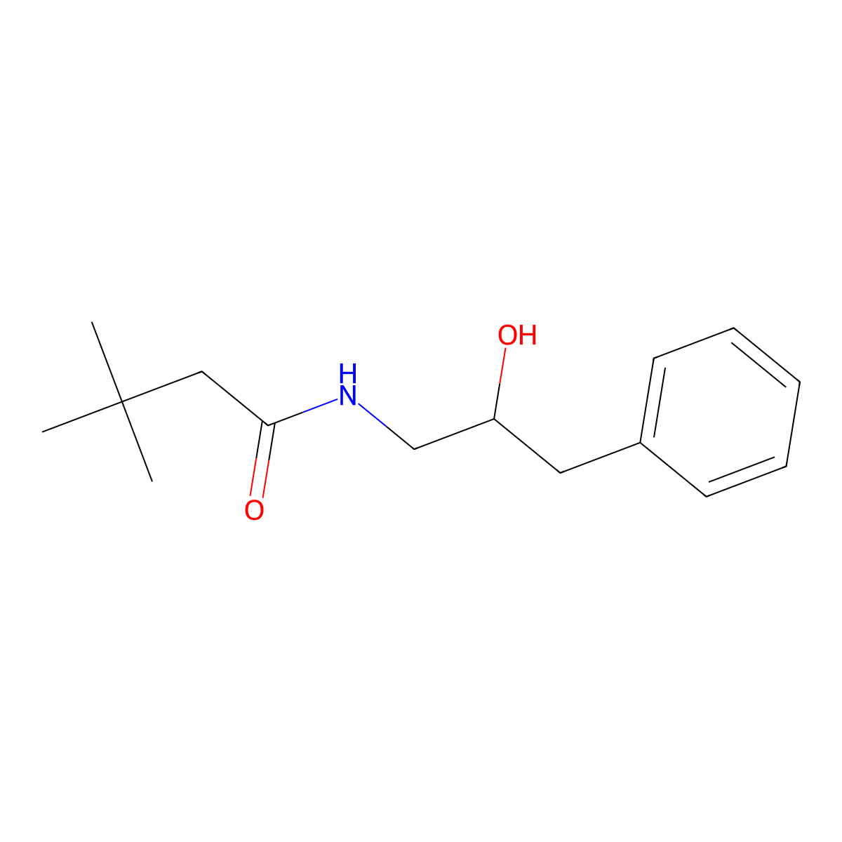 N-(2-hydroxy-3-phenylpropyl)-3,3-dimethylbutanamide molecular structure, CAS 1351587-96-6