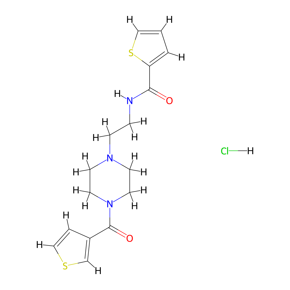 N-{2-[4-(Thiophene-3-carbonyl)piperazin-1-YL]ethyl}thiophene-2-carboxamide hydrochloride molecular structure, CAS 1351587-97-7