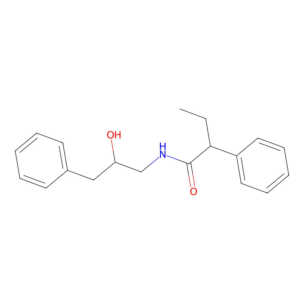 N-(2-hydroxy-3-phenylpropyl)-2-phenylbutanamide molecular structure, CAS 1351588-03-8