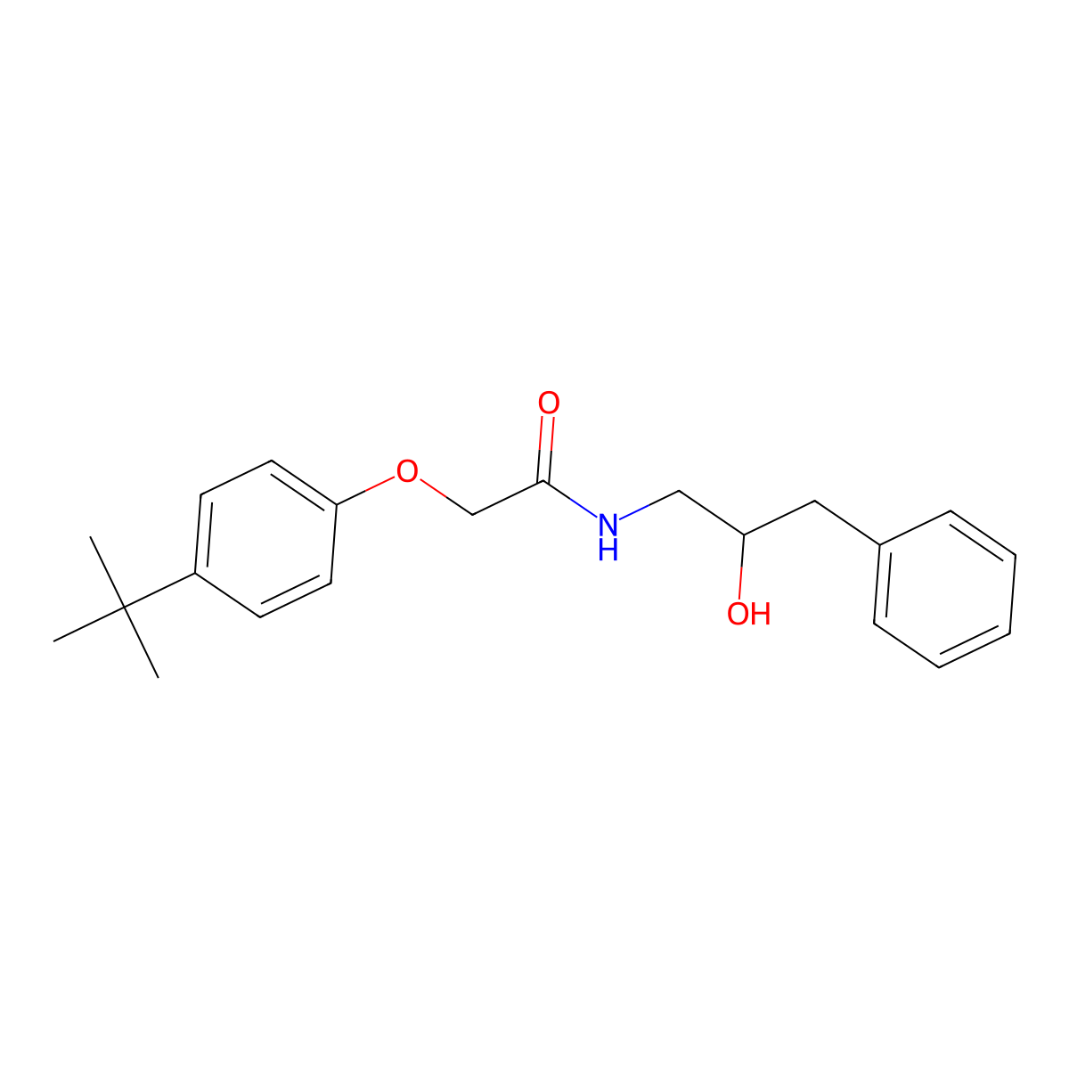 2-(4-(tert-butyl)phenoxy)-N-(2-hydroxy-3-phenylpropyl)acetamide molecular structure, CAS 1351588-12-9