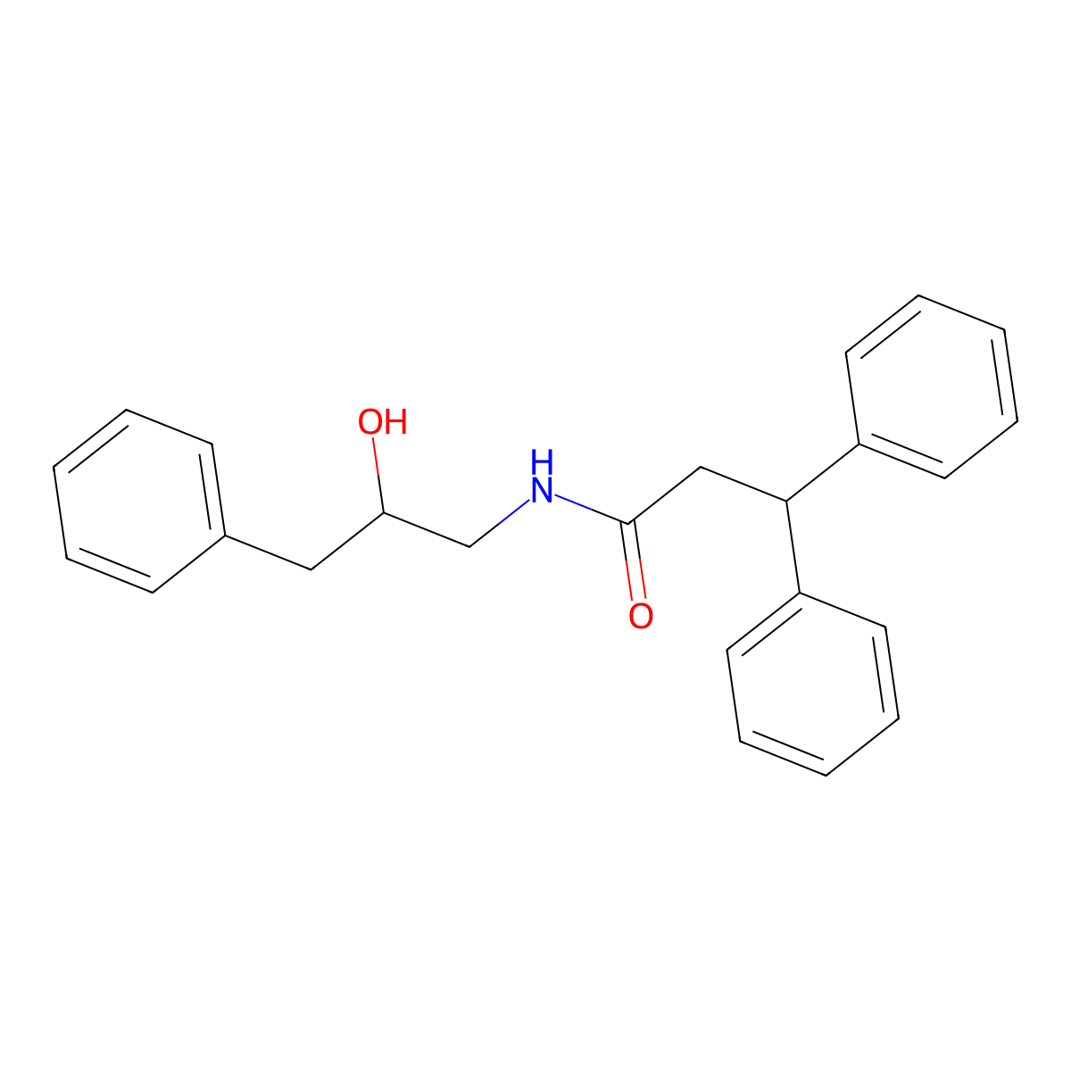 N-(2-hydroxy-3-phenylpropyl)-3,3-diphenylpropanamide molecular structure, CAS 1351588-19-6