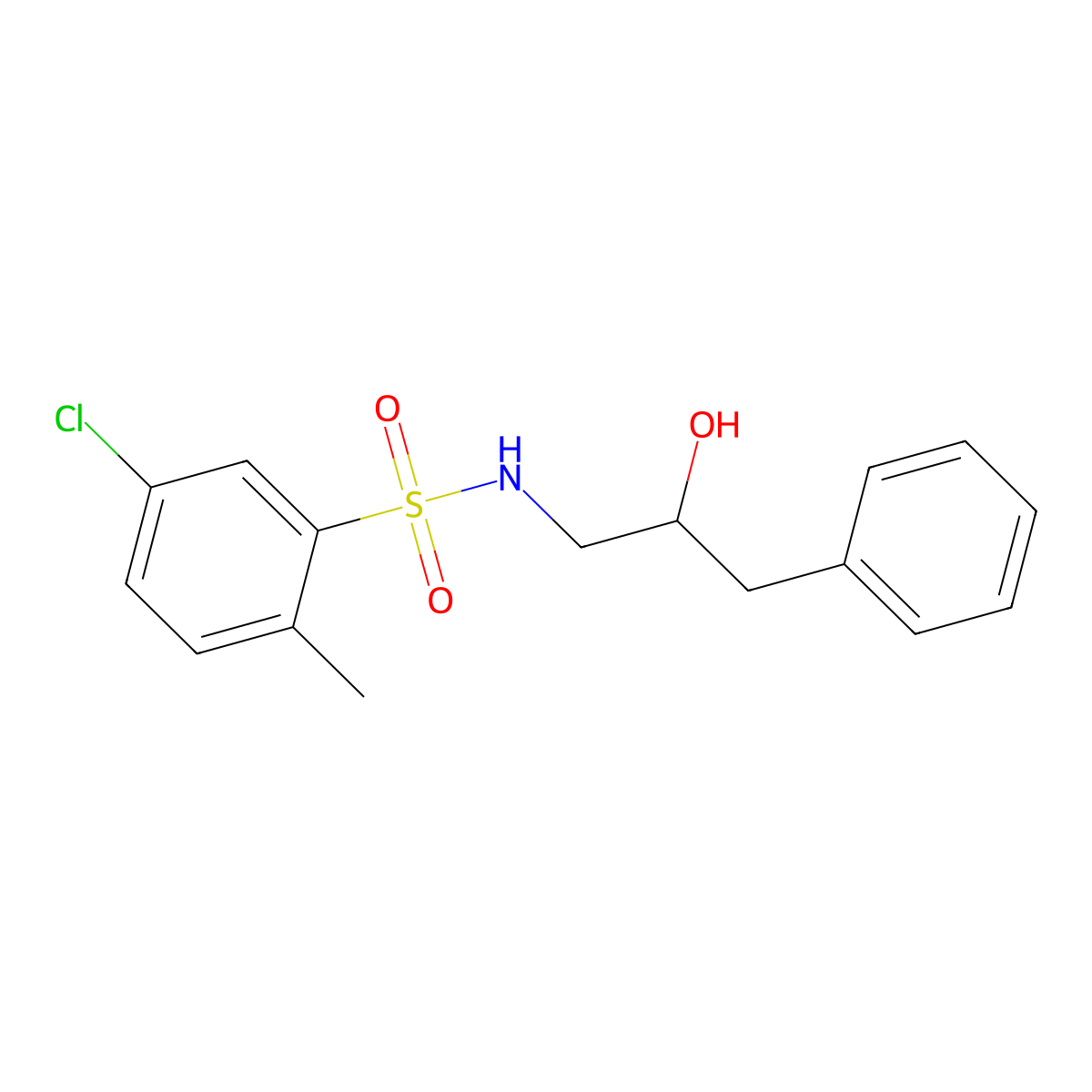 5-chloro-N-(2-hydroxy-3-phenylpropyl)-2-methylbenzenesulfonamide molecular structure, CAS 1351588-28-7