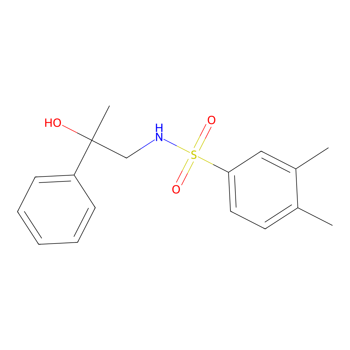 N-(2-hydroxy-2-phenylpropyl)-3,4-dimethylbenzenesulfonamide molecular structure, CAS 1351588-41-4