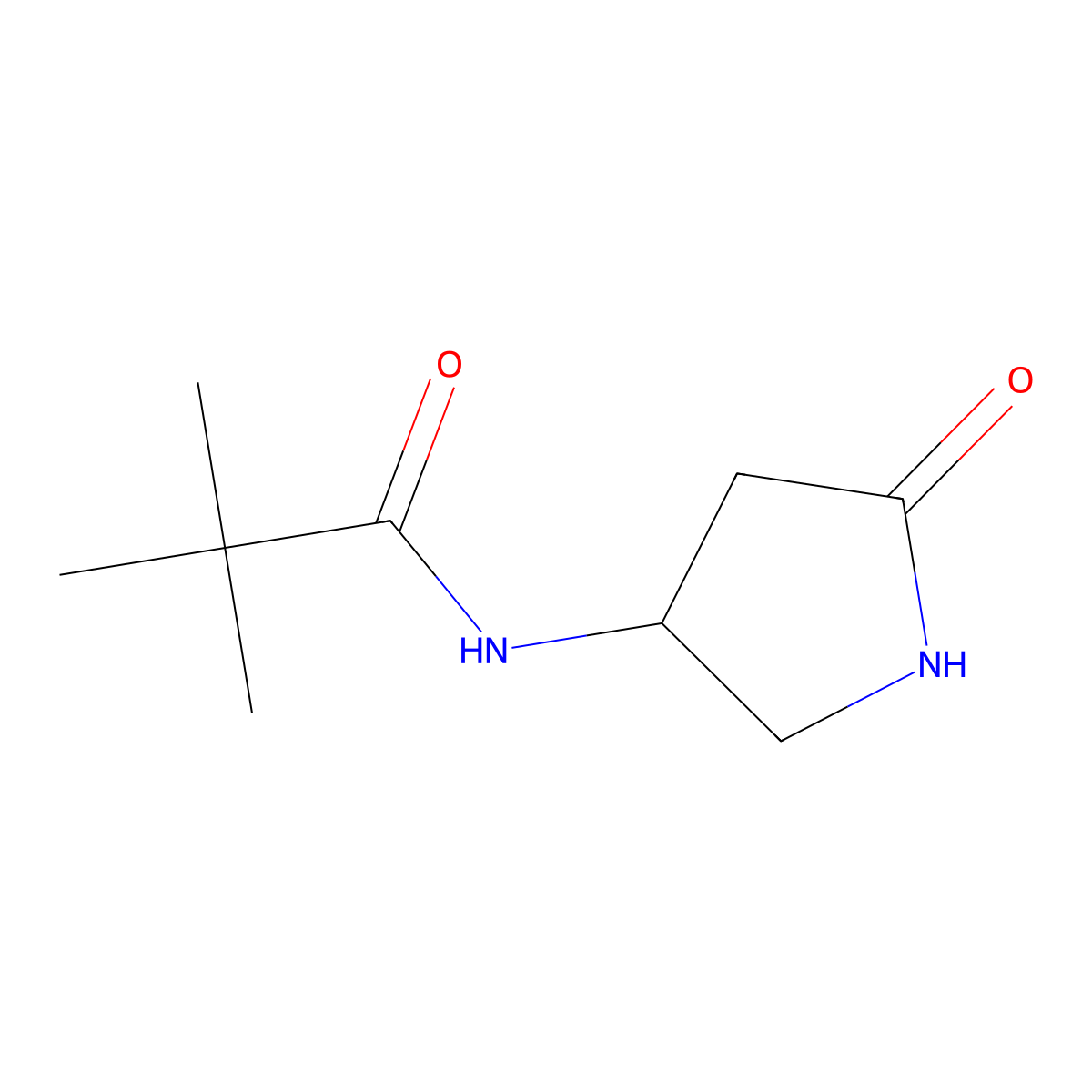 N-(5-oxopyrrolidin-3-yl)pivalamide molecular structure, CAS 1351588-56-1