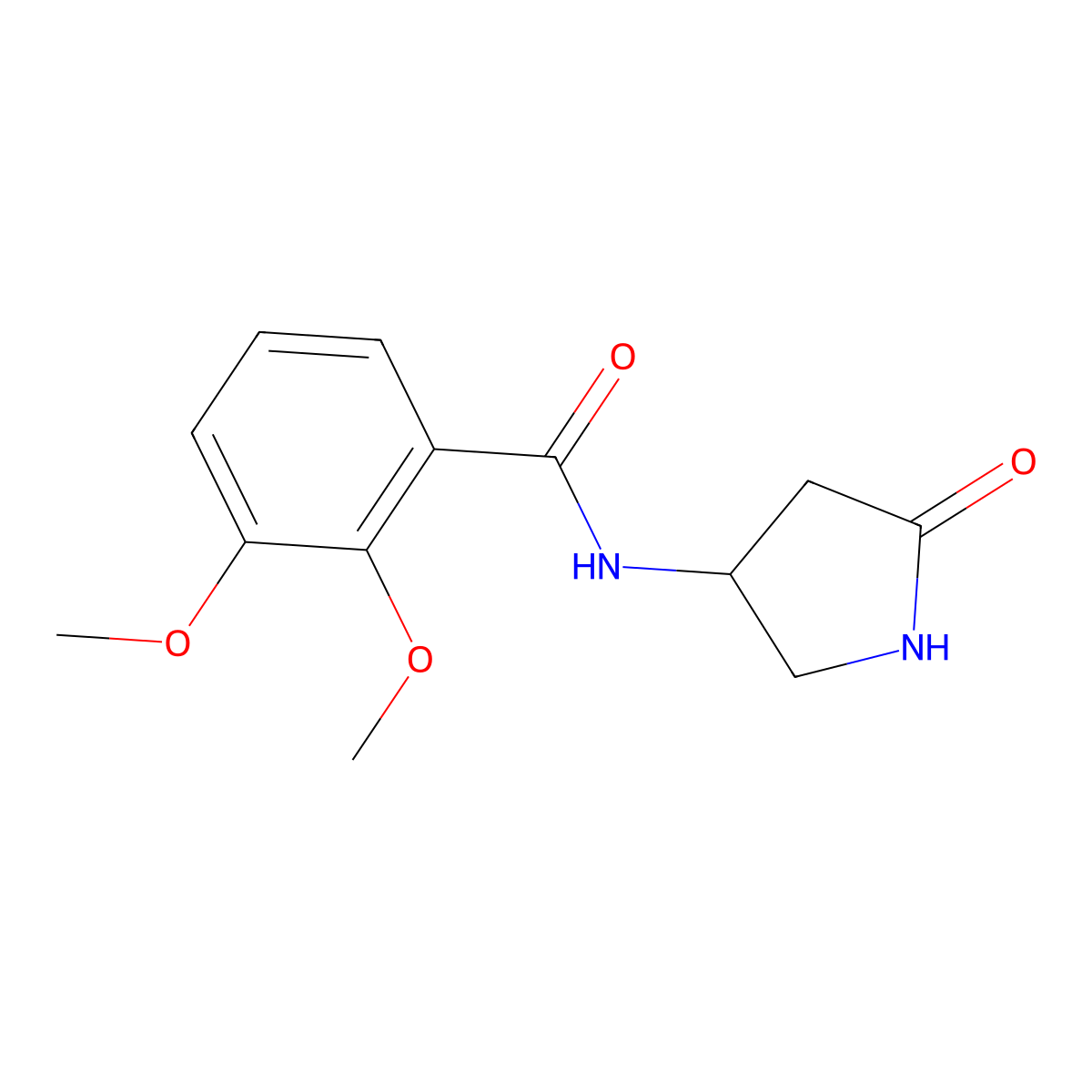 2,3-dimethoxy-N-(5-oxopyrrolidin-3-yl)benzamide molecular structure, CAS 1351588-79-8