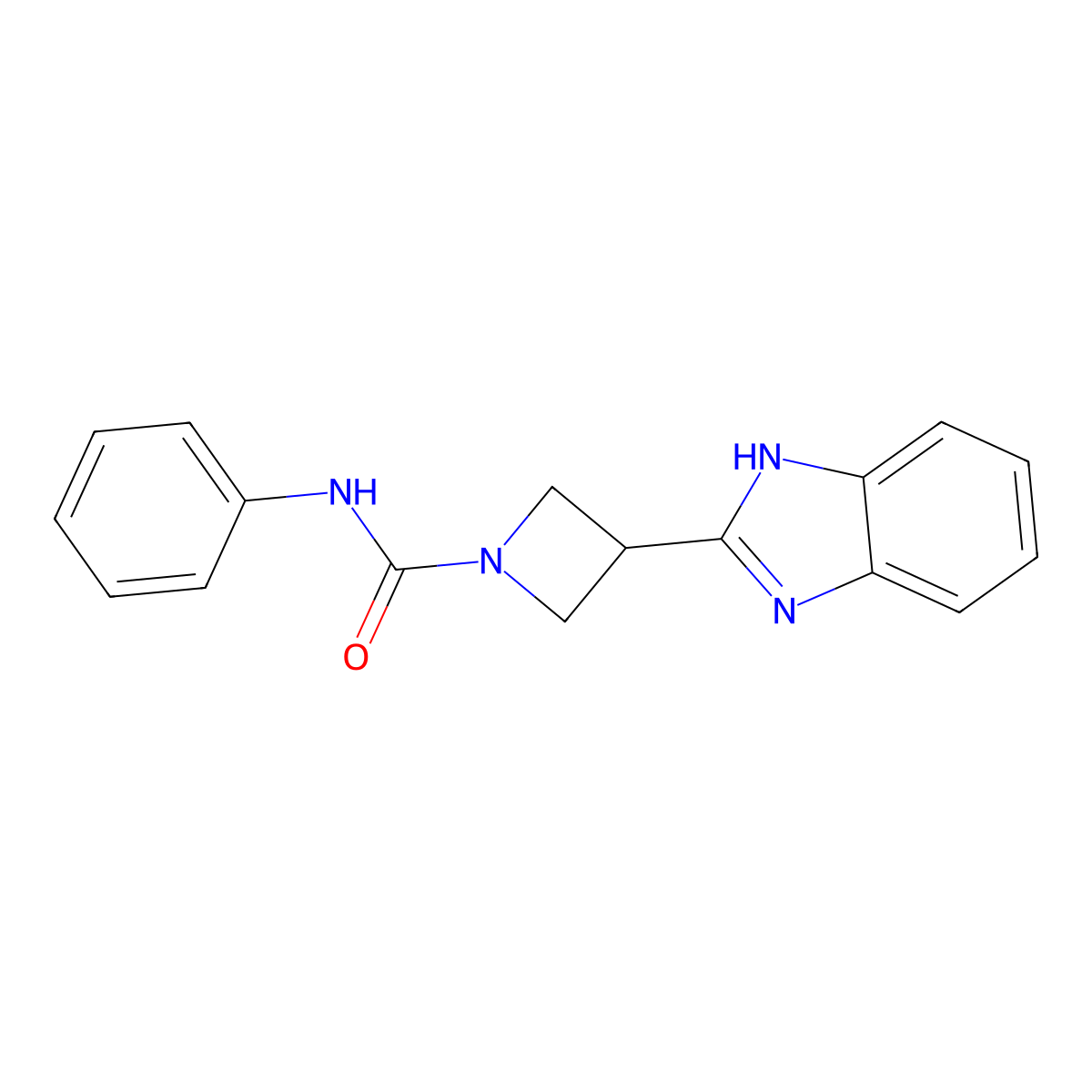 3-(1H-benzo[d]imidazol-2-yl)-N-phenylazetidine-1-carboxamide molecular structure, CAS 1351588-94-7