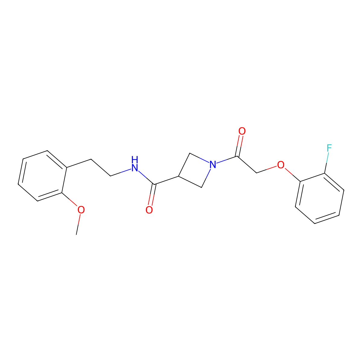 1-(2-(2-fluorophenoxy)acetyl)-N-(2-methoxyphenethyl)azetidine-3-carboxamide molecular structure, CAS 1351589-13-3